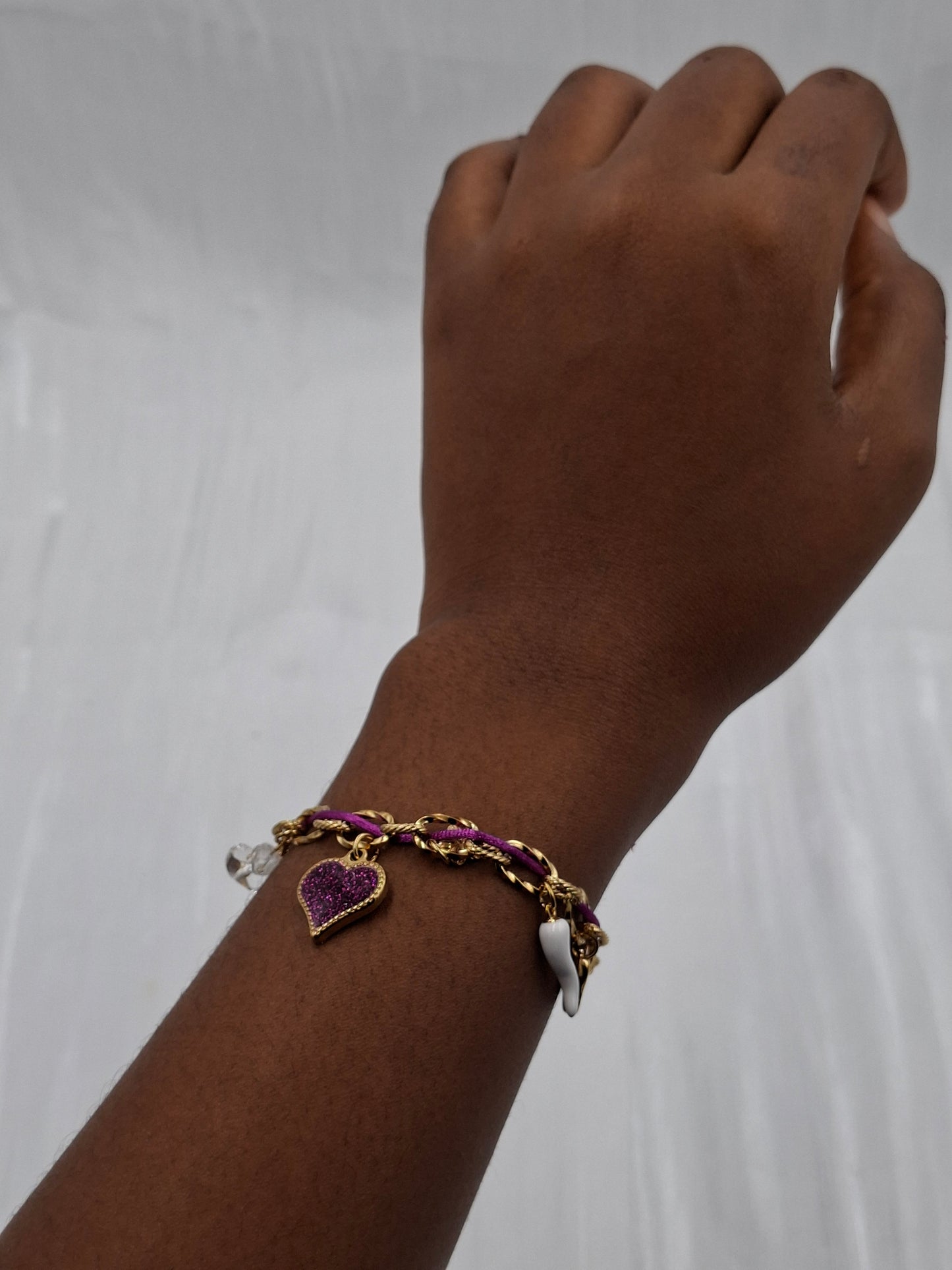 Purple Charm Bracelet
