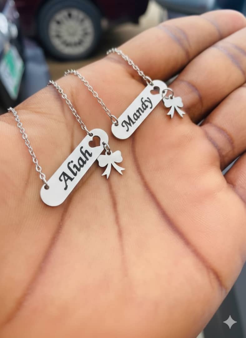 Customizable Bow Necklace