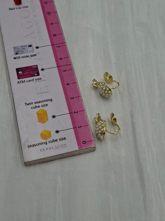 Pineapple Clip On Earrings
