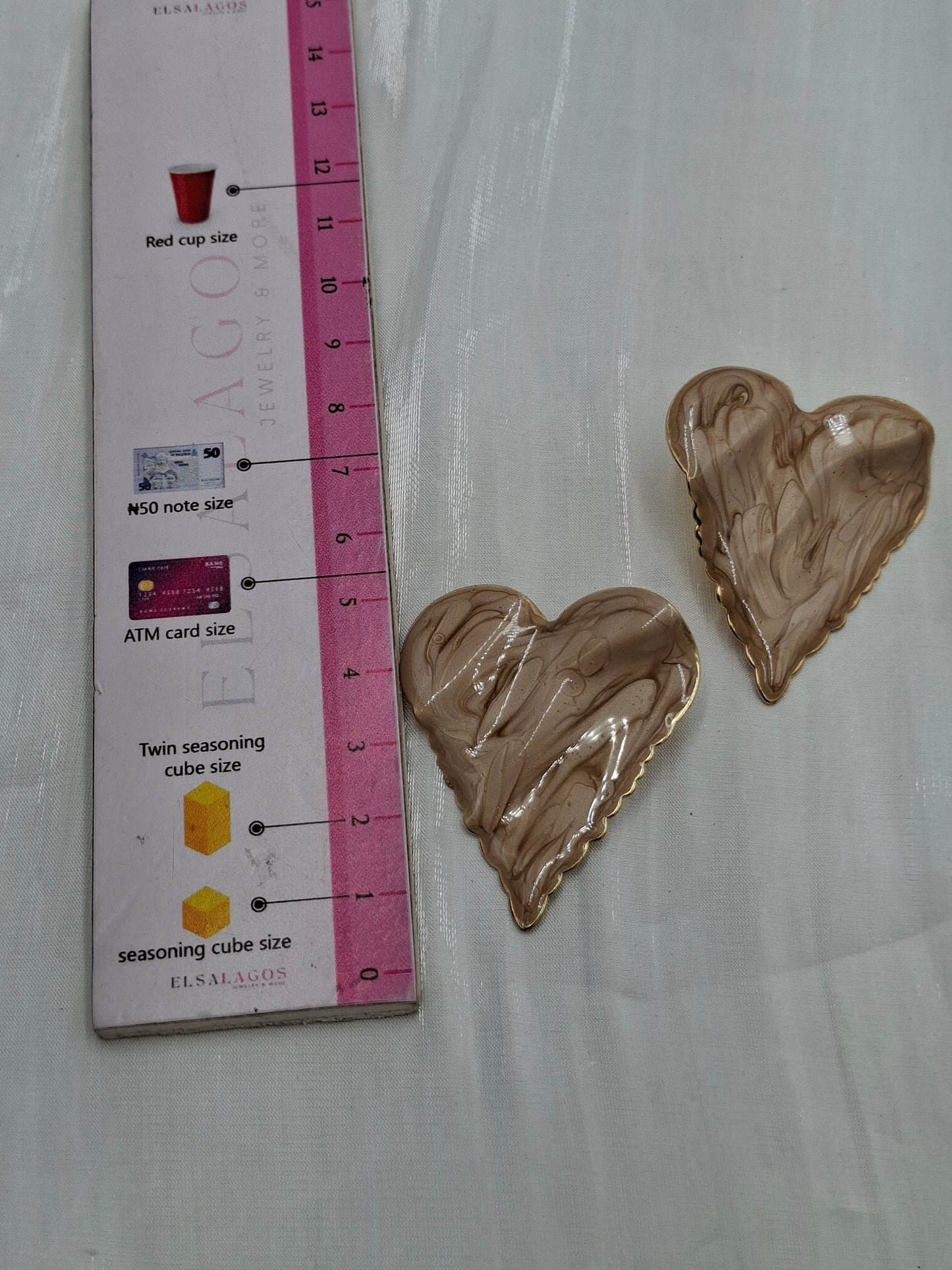 Brown Heart Earrings