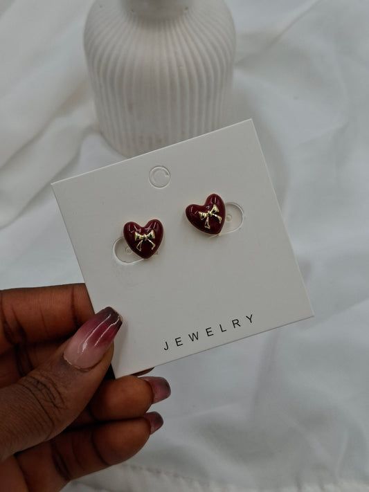 Heart Clip On Earrings