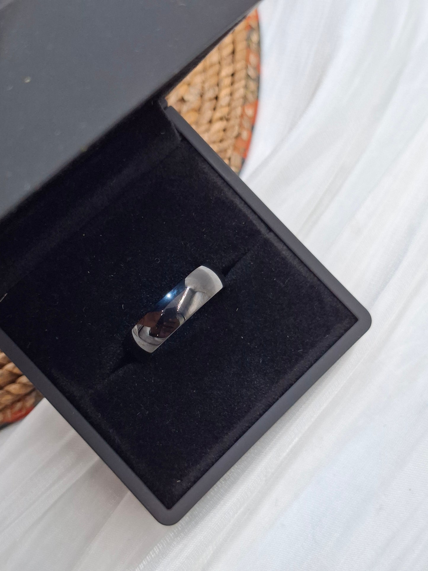 Black Plain Wedding Band (size 6-12)