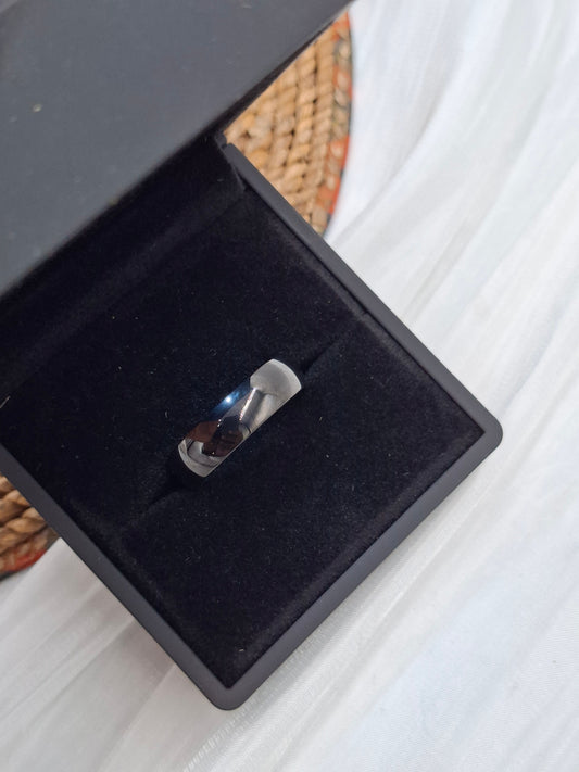 Black Plain Wedding Band (size 6-12)