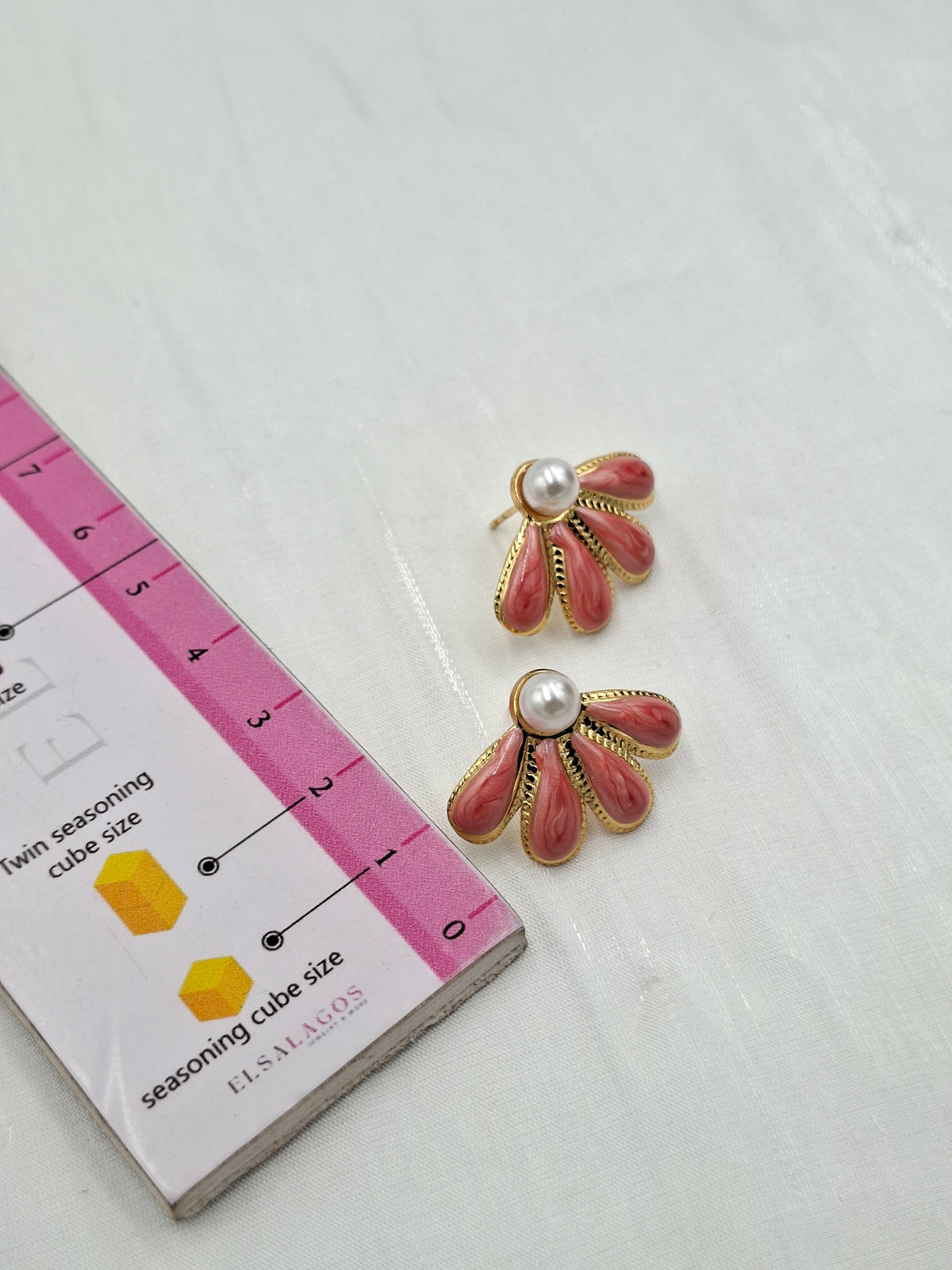 Coral Fan Earrings