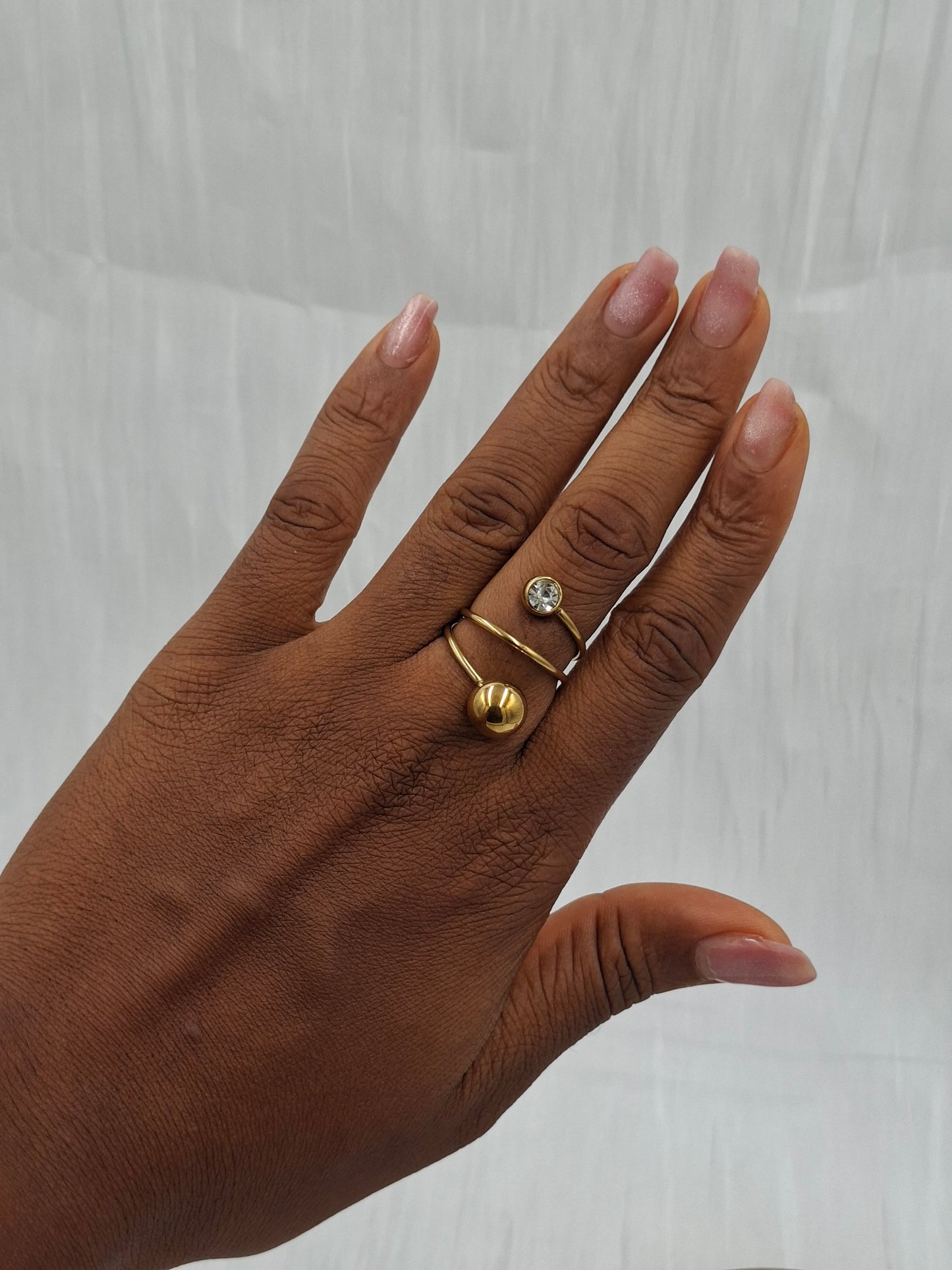 Spiral Ball Ring (size 6-9)