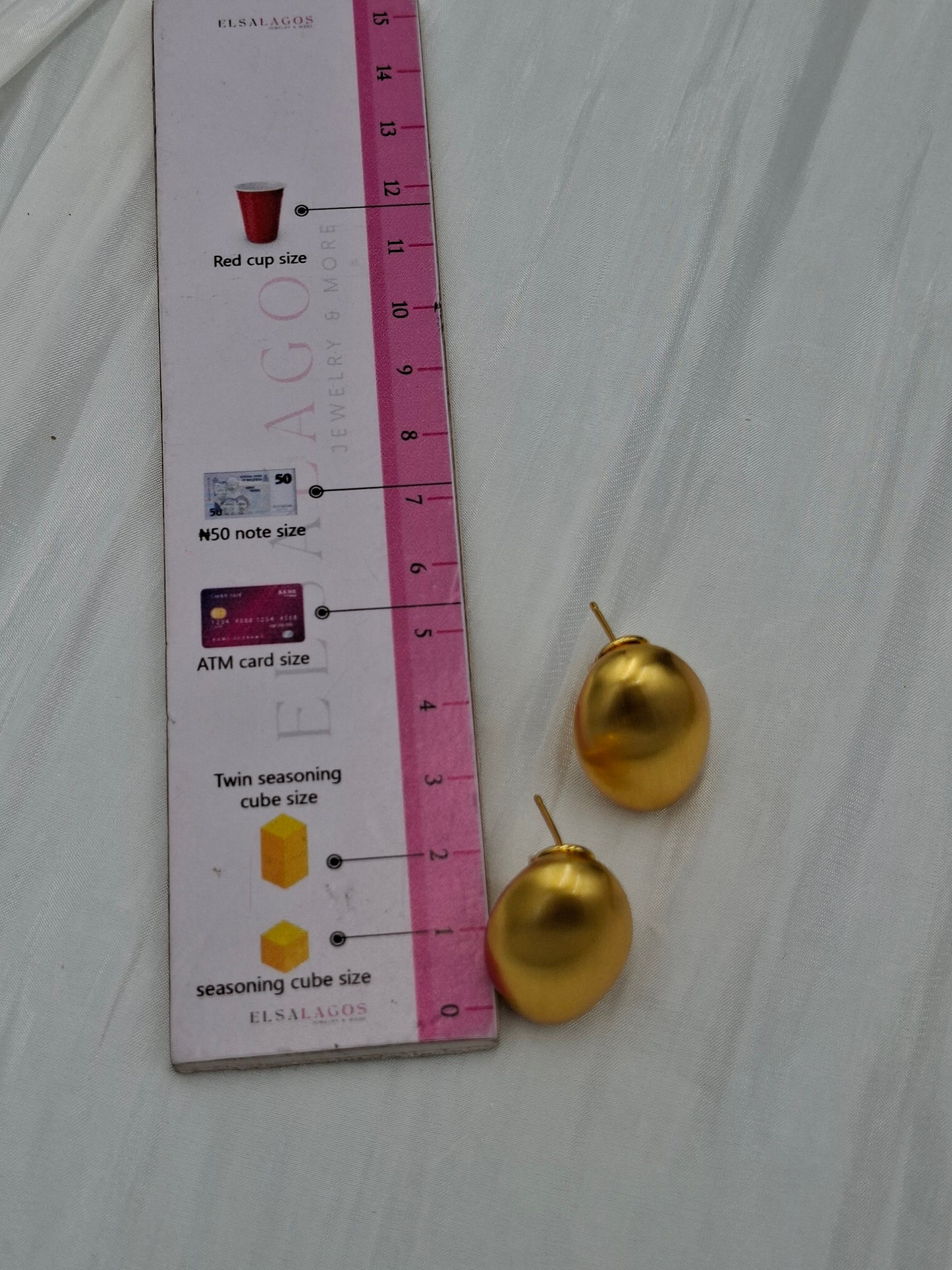 Gold Oval Earrings
