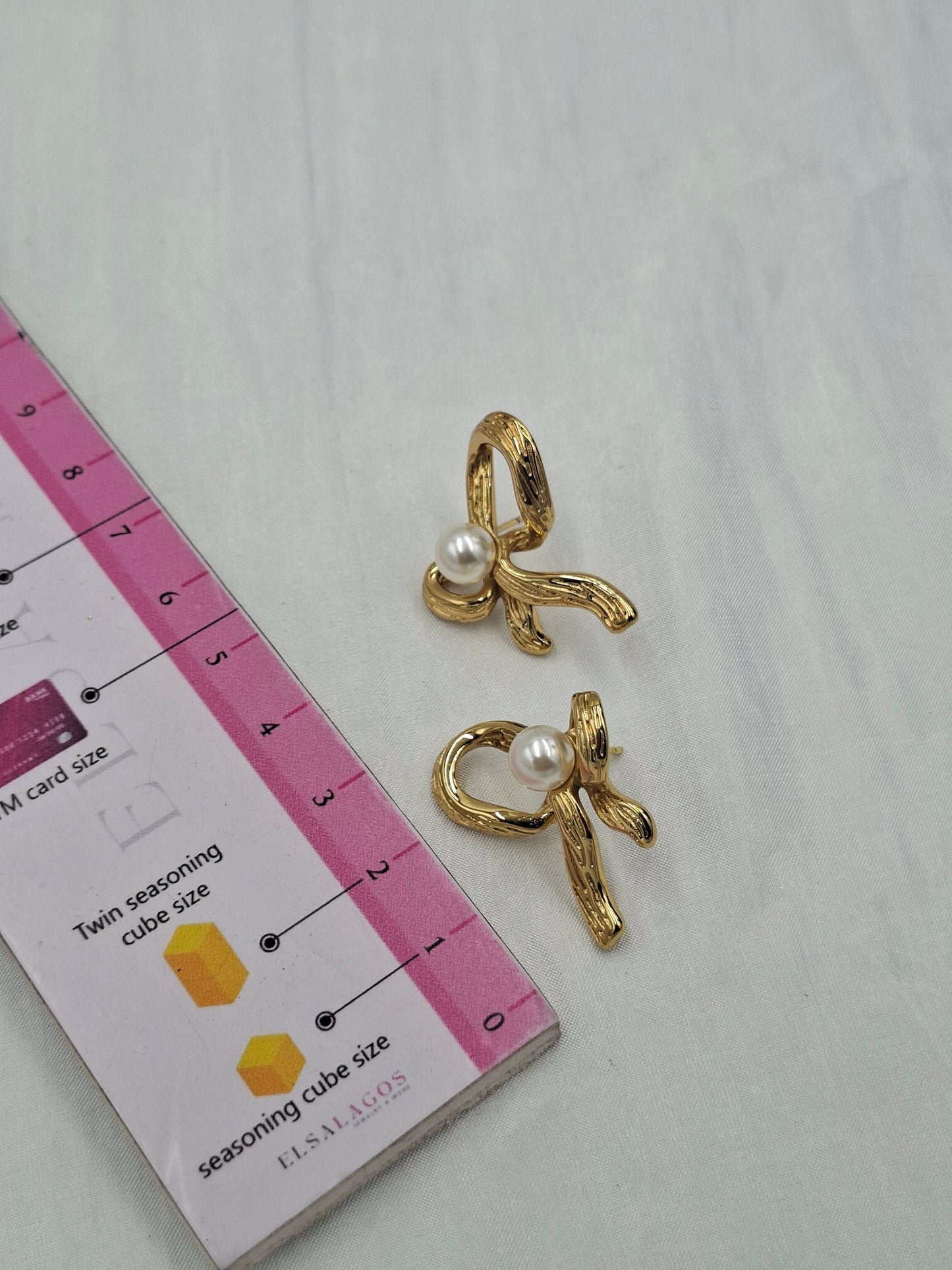Textured Bow Earrings