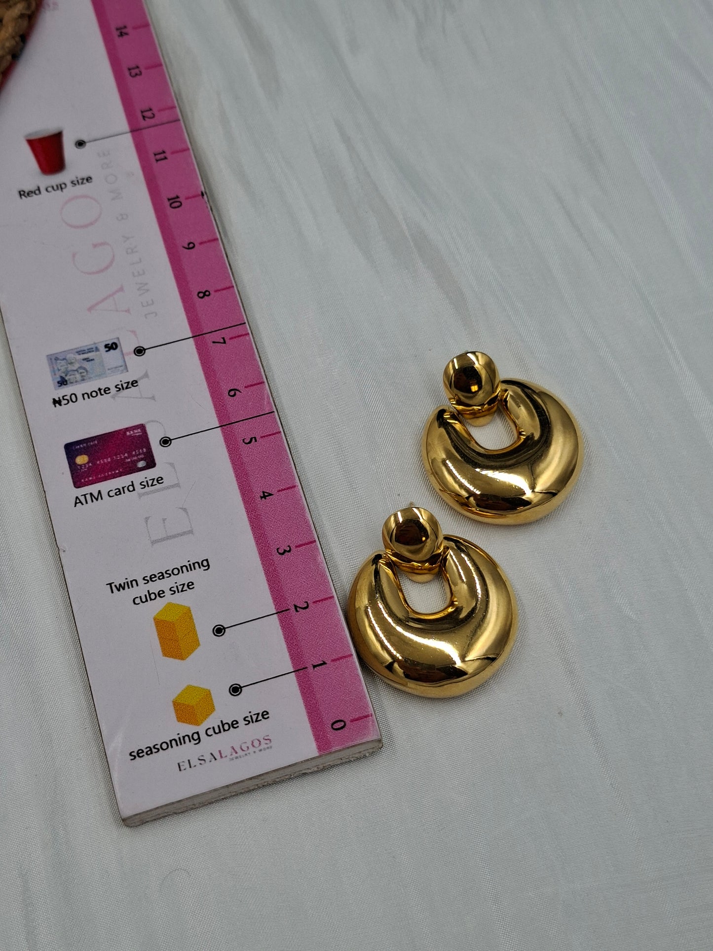 Gold Knob Earrings