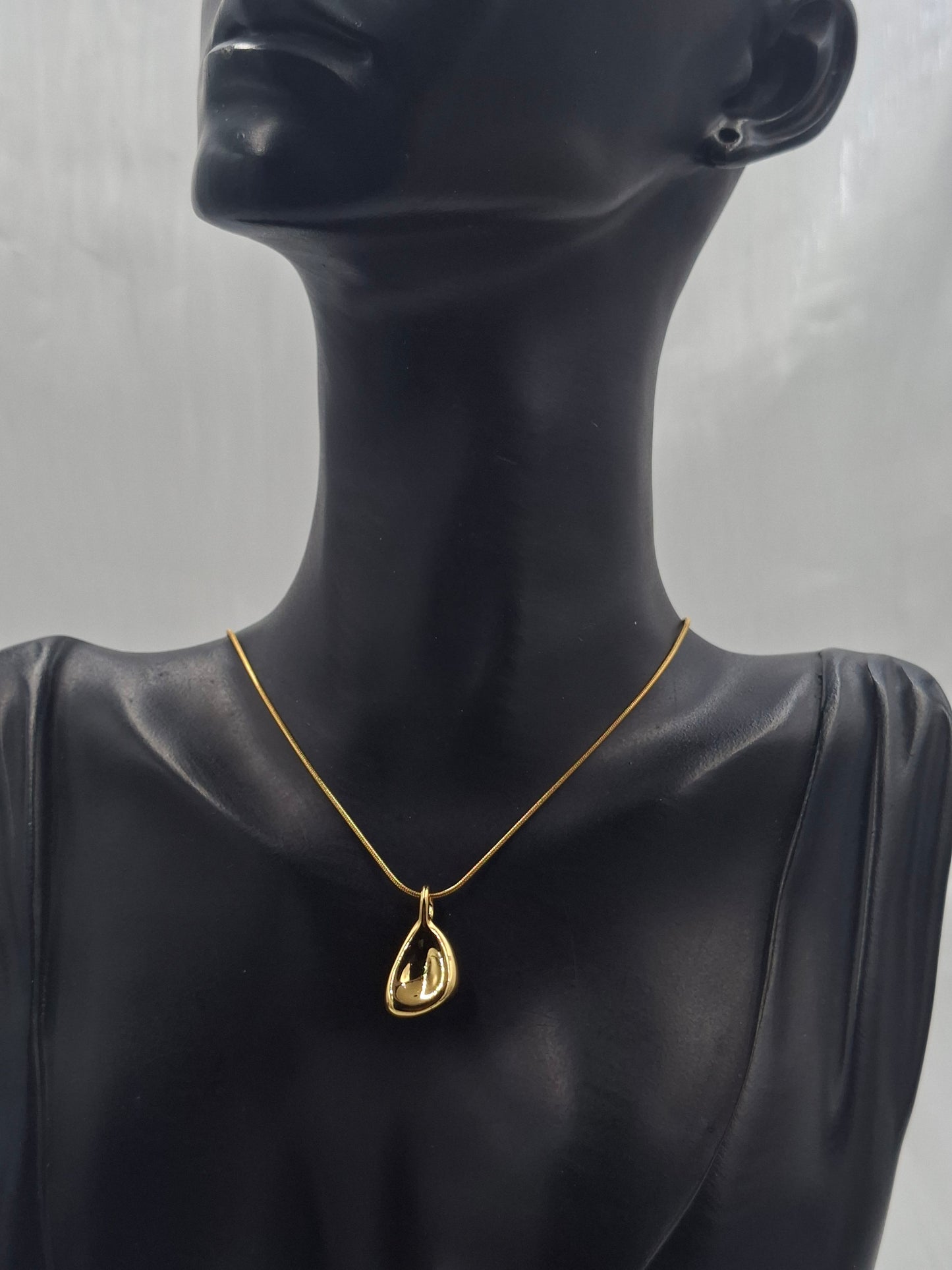 Glossy Teardrop Necklace