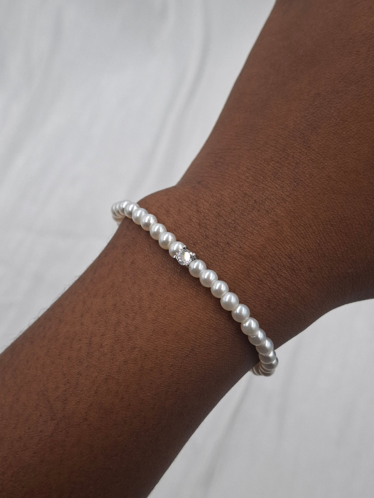 White Mini Bead Bracelet