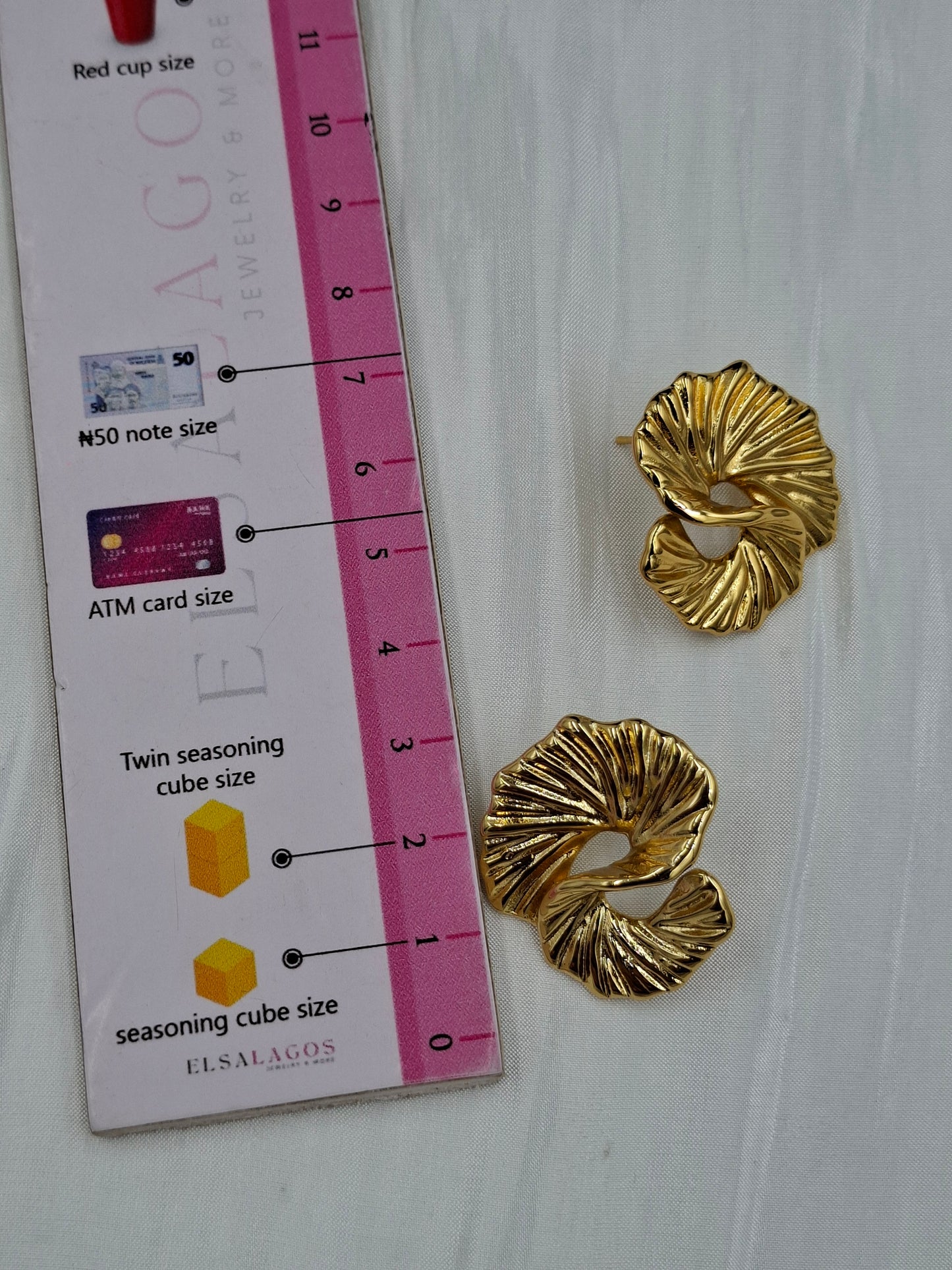 Folded S Earrings