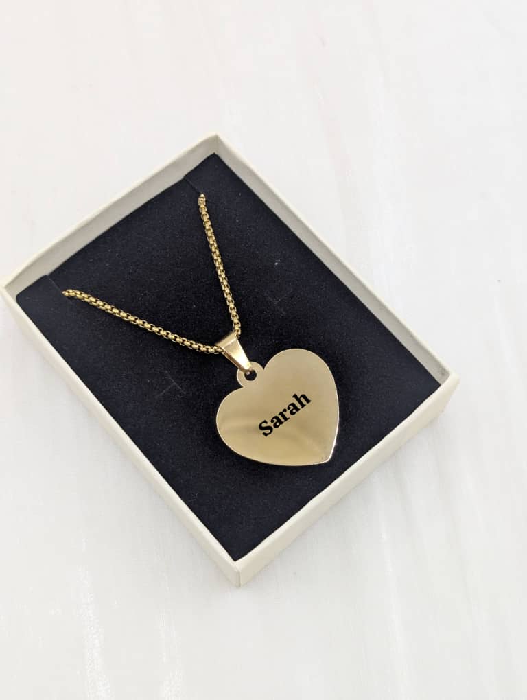 Customizable Heart Necklace