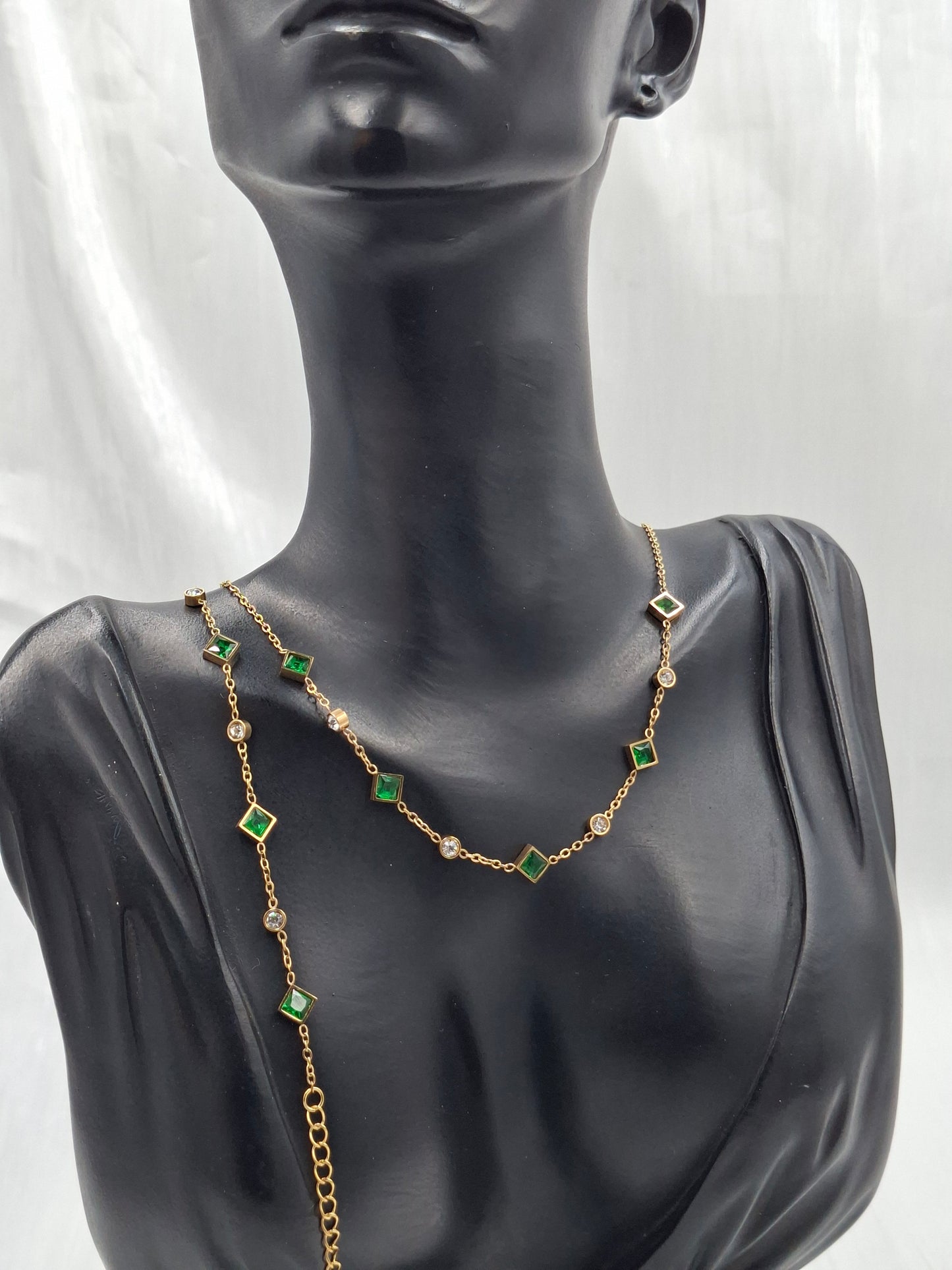 Station Necklace and Bracelet Set