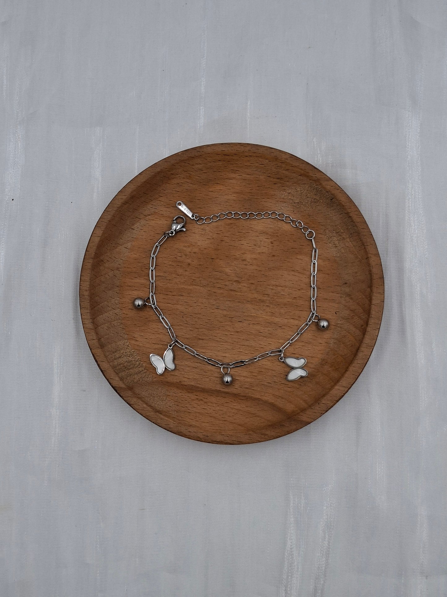 Butterfly Charm Paperclip Bracelet