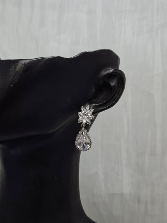 Flower CZ Earrings