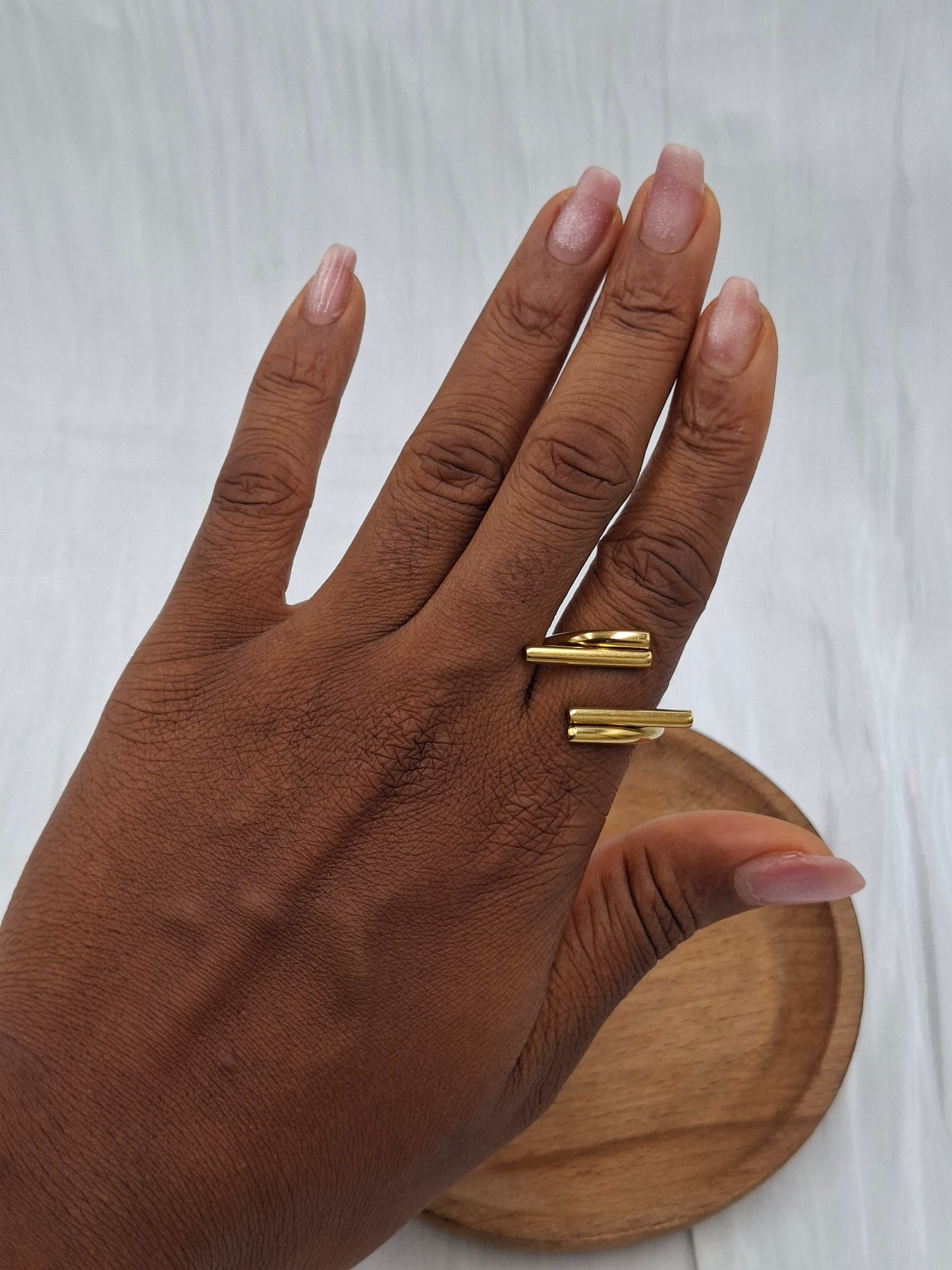 Gold Bars Ring (size 8-9)