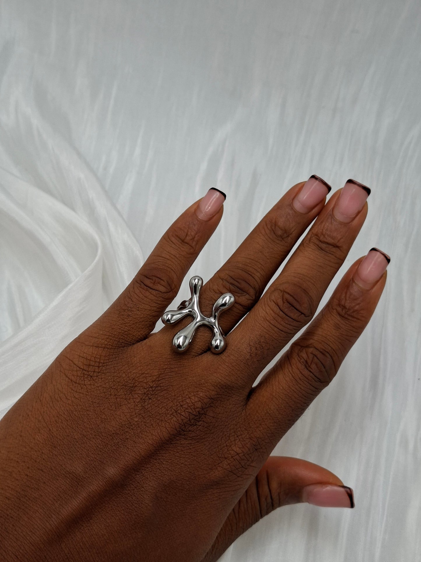 Silver Splash Ring (size 8)