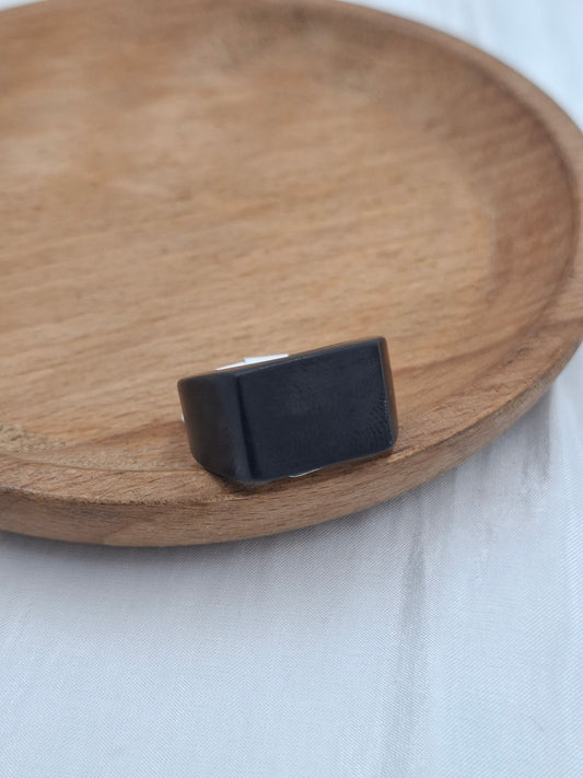 Black Signet Ring (size 9)