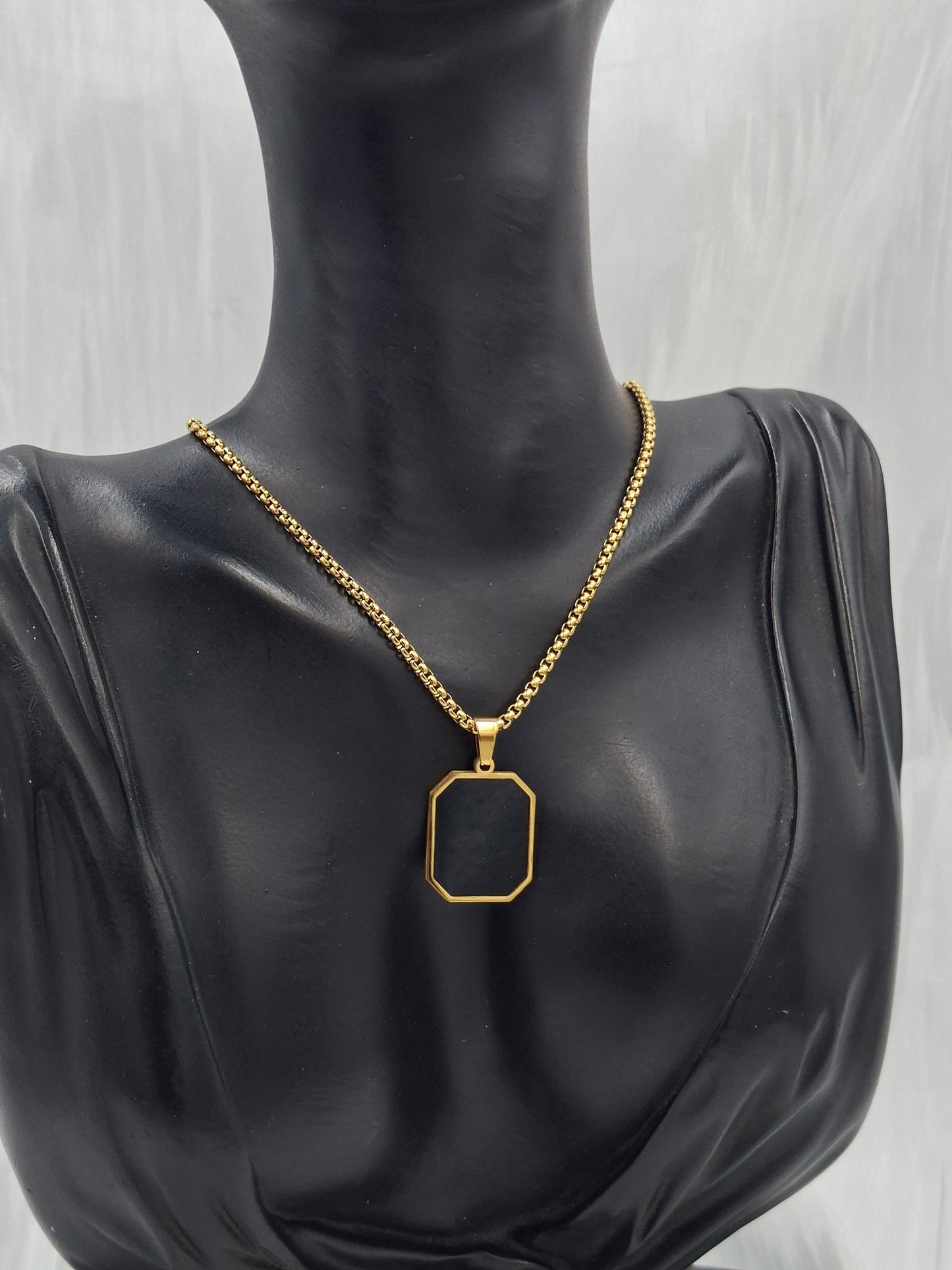 Octagon Dogtag Necklace