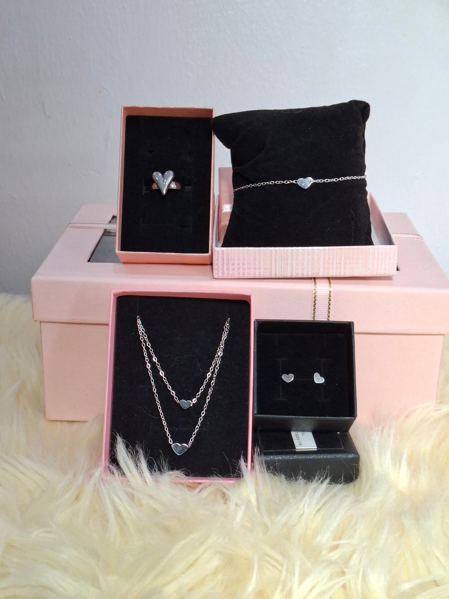 Silver Heart Gift Set