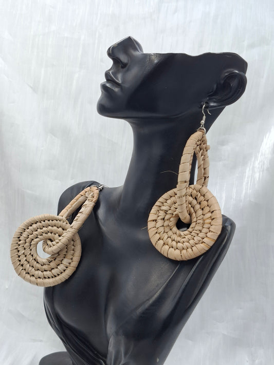 Boho Raffia Earrings