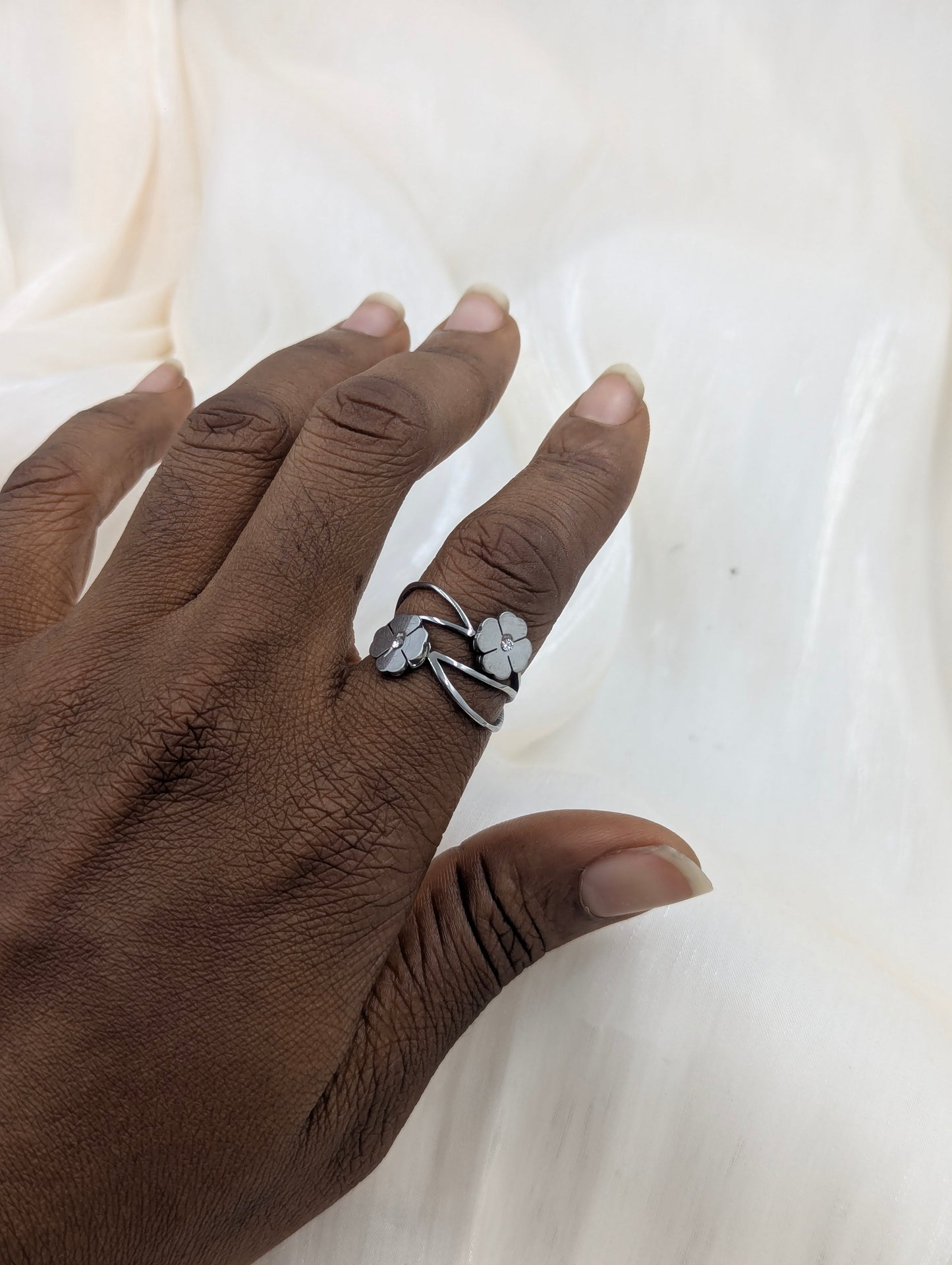 Twin Clover Ring (size 8)