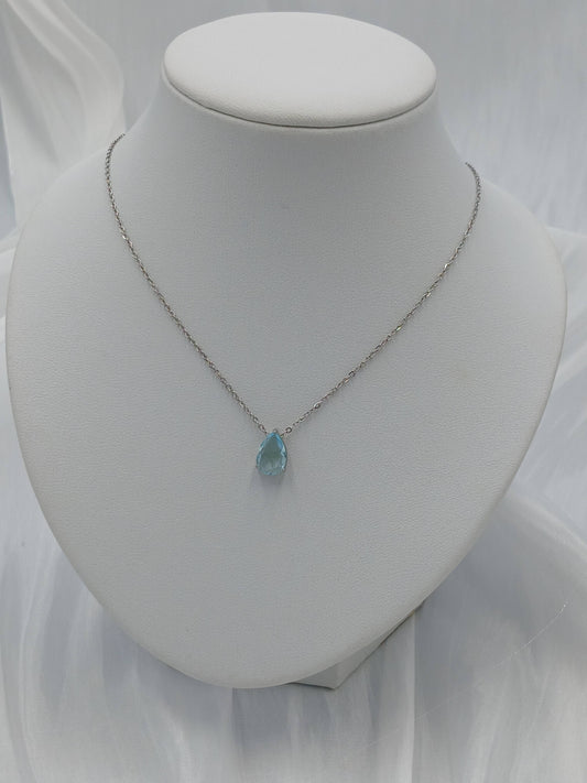 March birthstone necklace