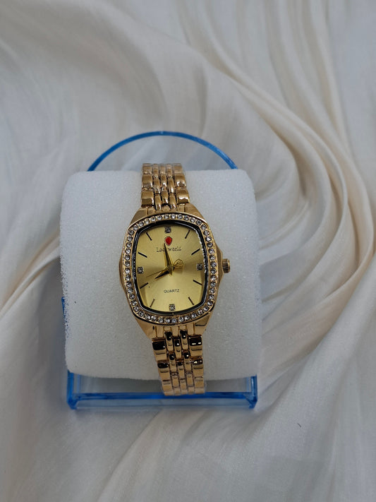 Gold Stoned Wristwatch