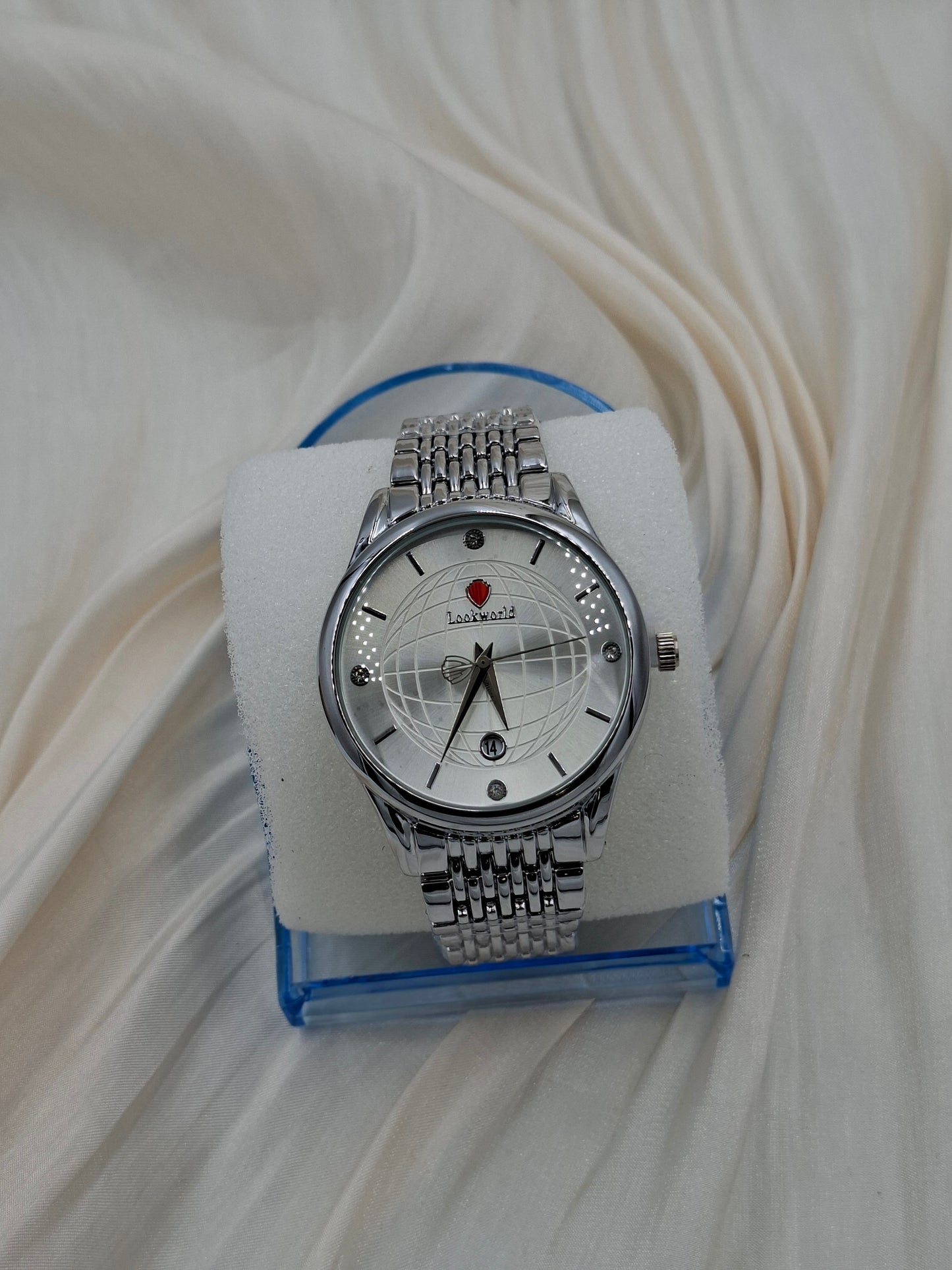Silver Round Wristwatch