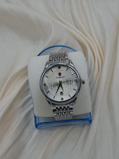 Silver Round Wristwatch