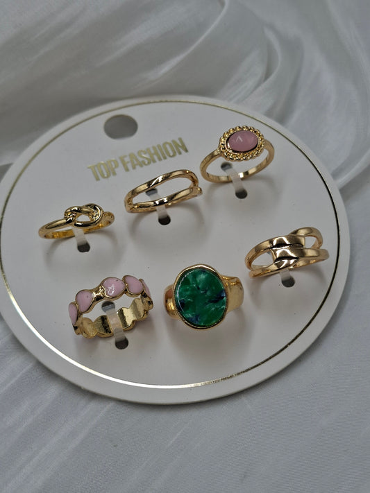 Gold Knuckle Ring Set