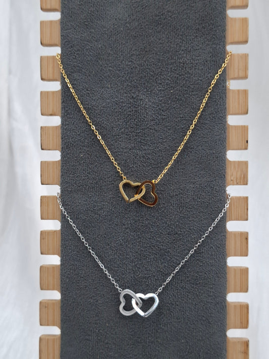 Dainty Intertwined Heart Necklace