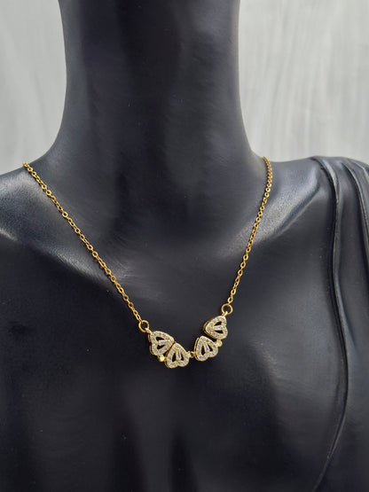 Gold Convertible Clover Necklace