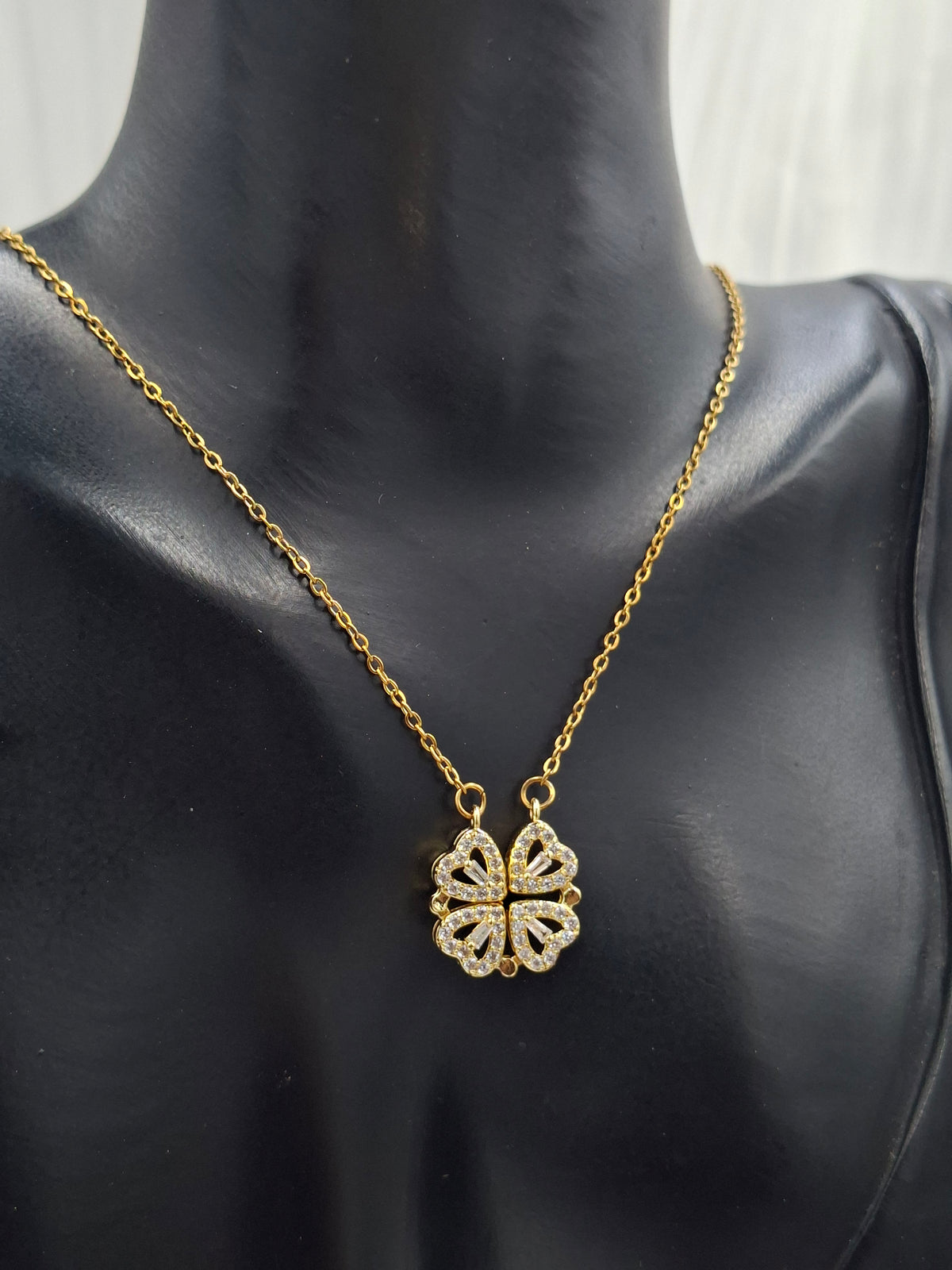 Gold Convertible Clover Necklace