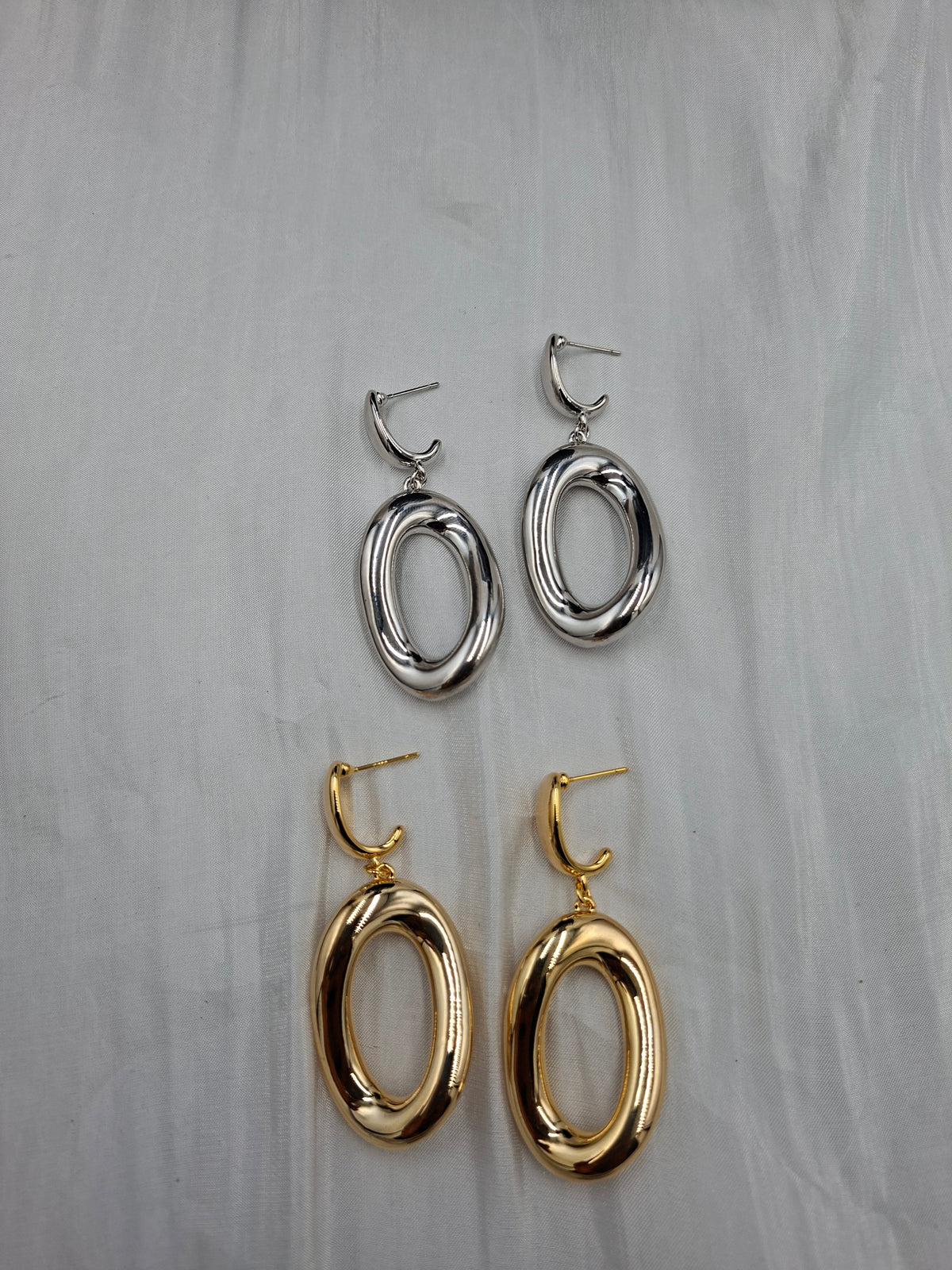 Oval Drop Earrings