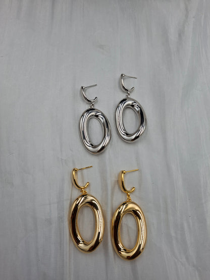 Oval Drop Earrings