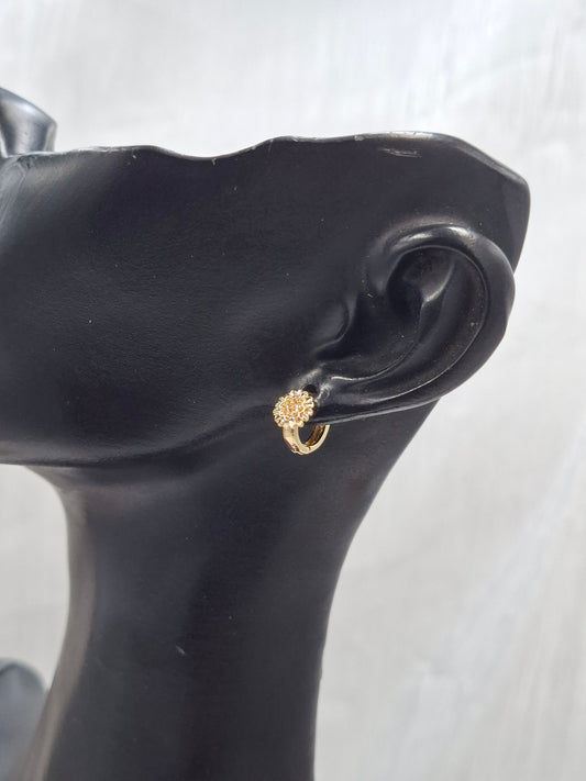 Sunflower Hoop Earrings