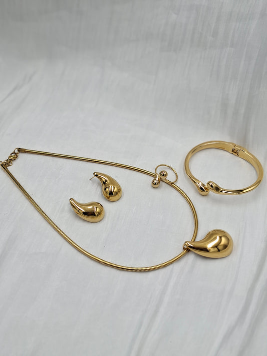 Drop Cord Necklace Set