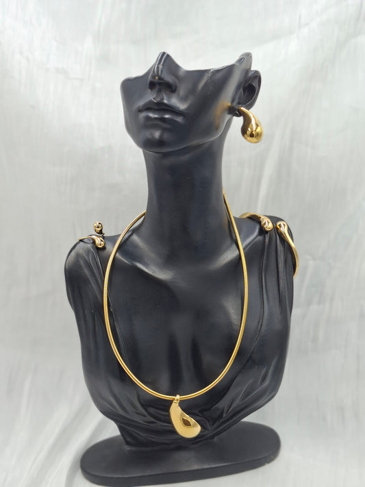 Drop Cord Necklace Set