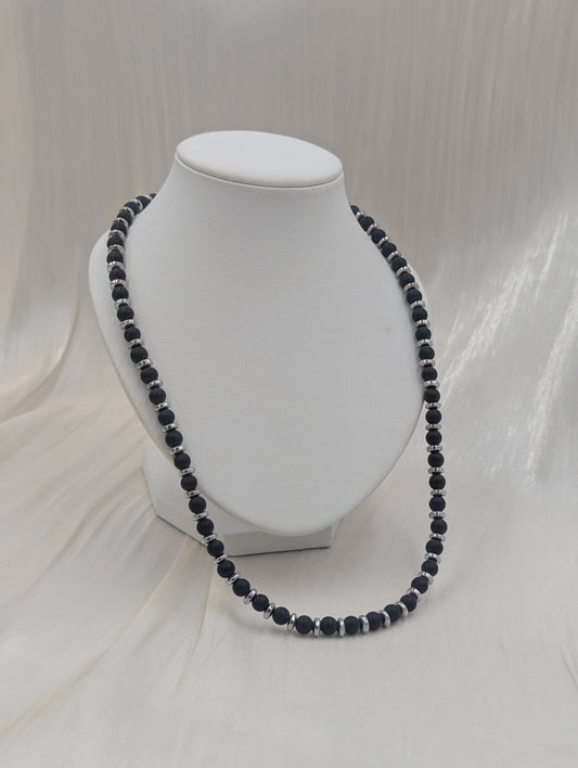Shop Black Bead Necklace for Men at ElsaLagos in Nigeria