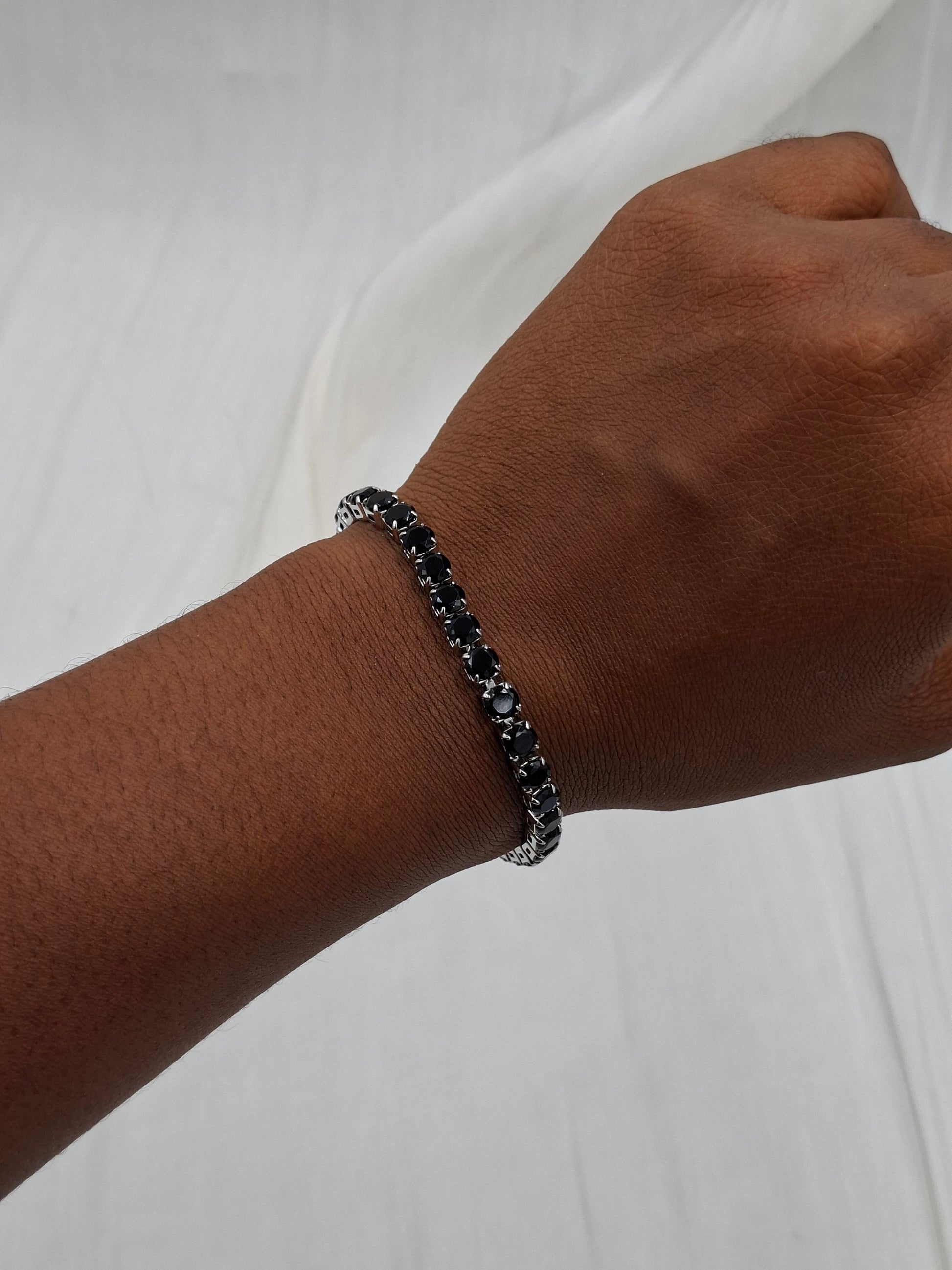 Buy Black Crystal Bracelet for Men at ElsaLagos in Nigeria