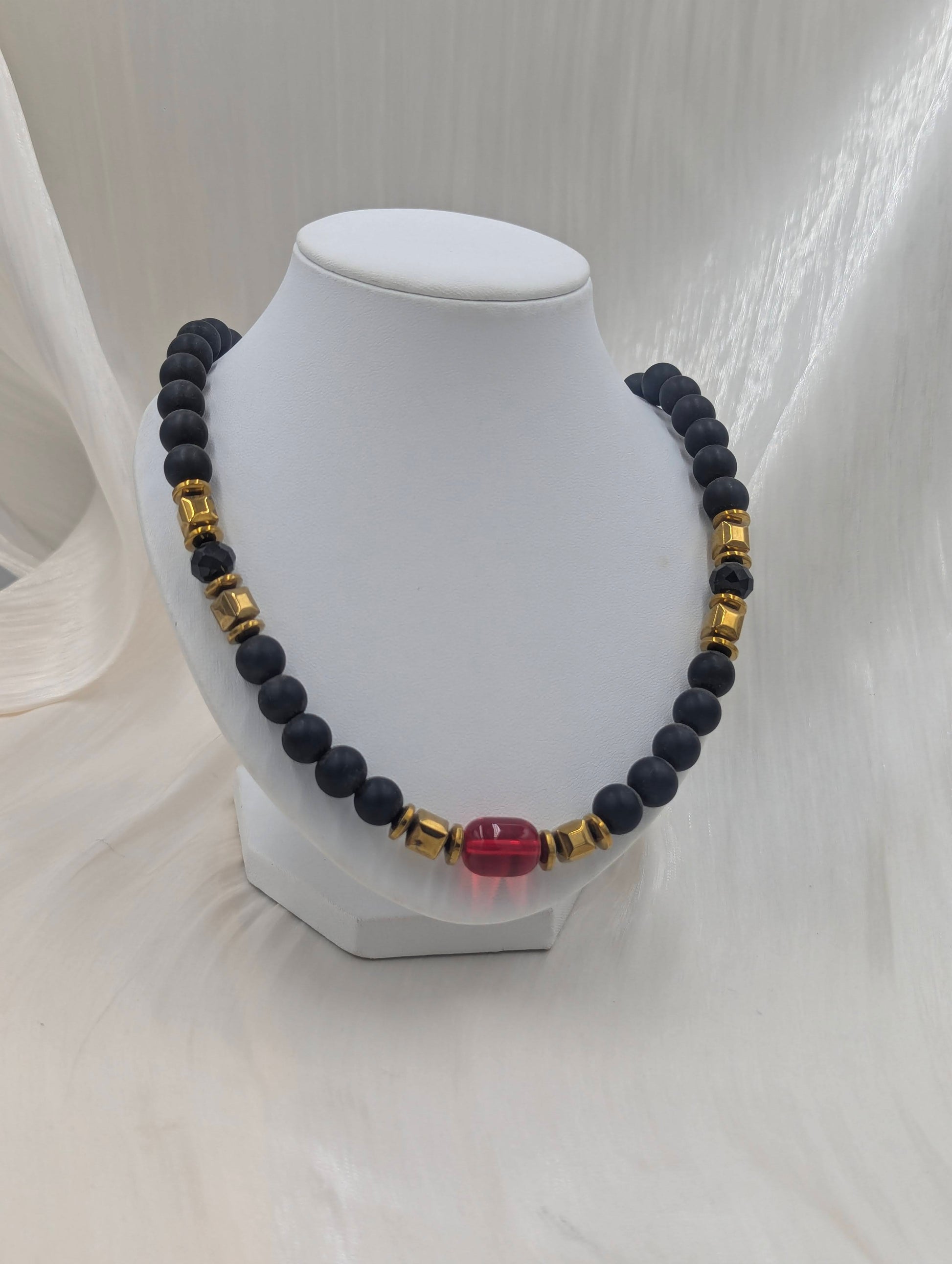 Shop Black/Gold Bead Necklace for Men at ElsaLagos in Nigeria