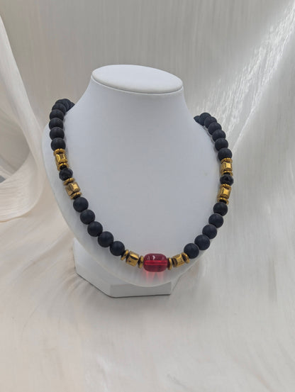 Shop Black/Gold Bead Necklace for Men at ElsaLagos in Nigeria