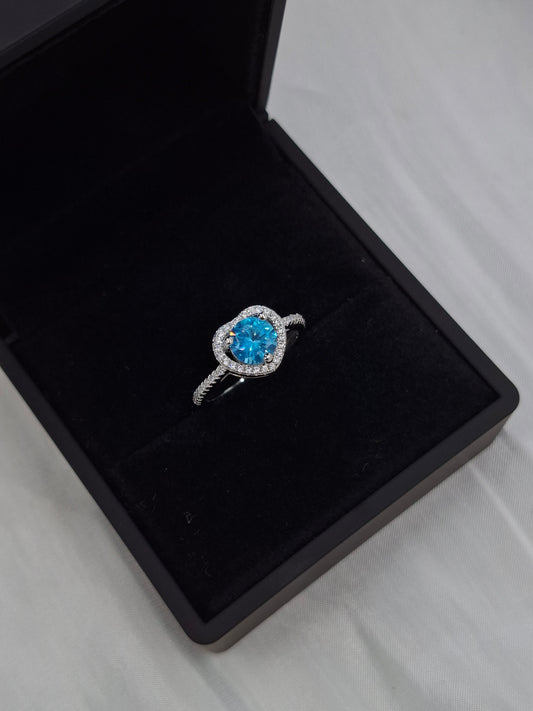 Shop Blue Aurora Zircon Engagement Ring for Women at ElsaLagos in Nigeria