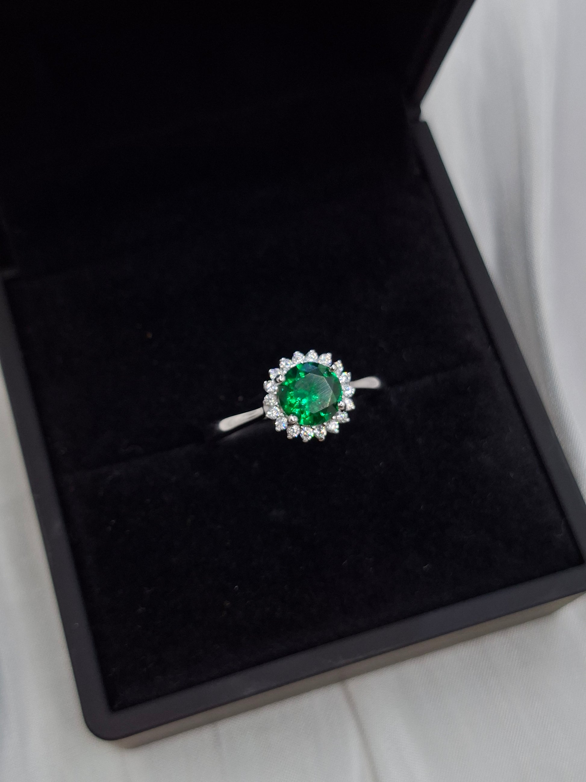 Shop Emerald Zircon Engagement Ring for Women at ElsaLagos in Nigeria