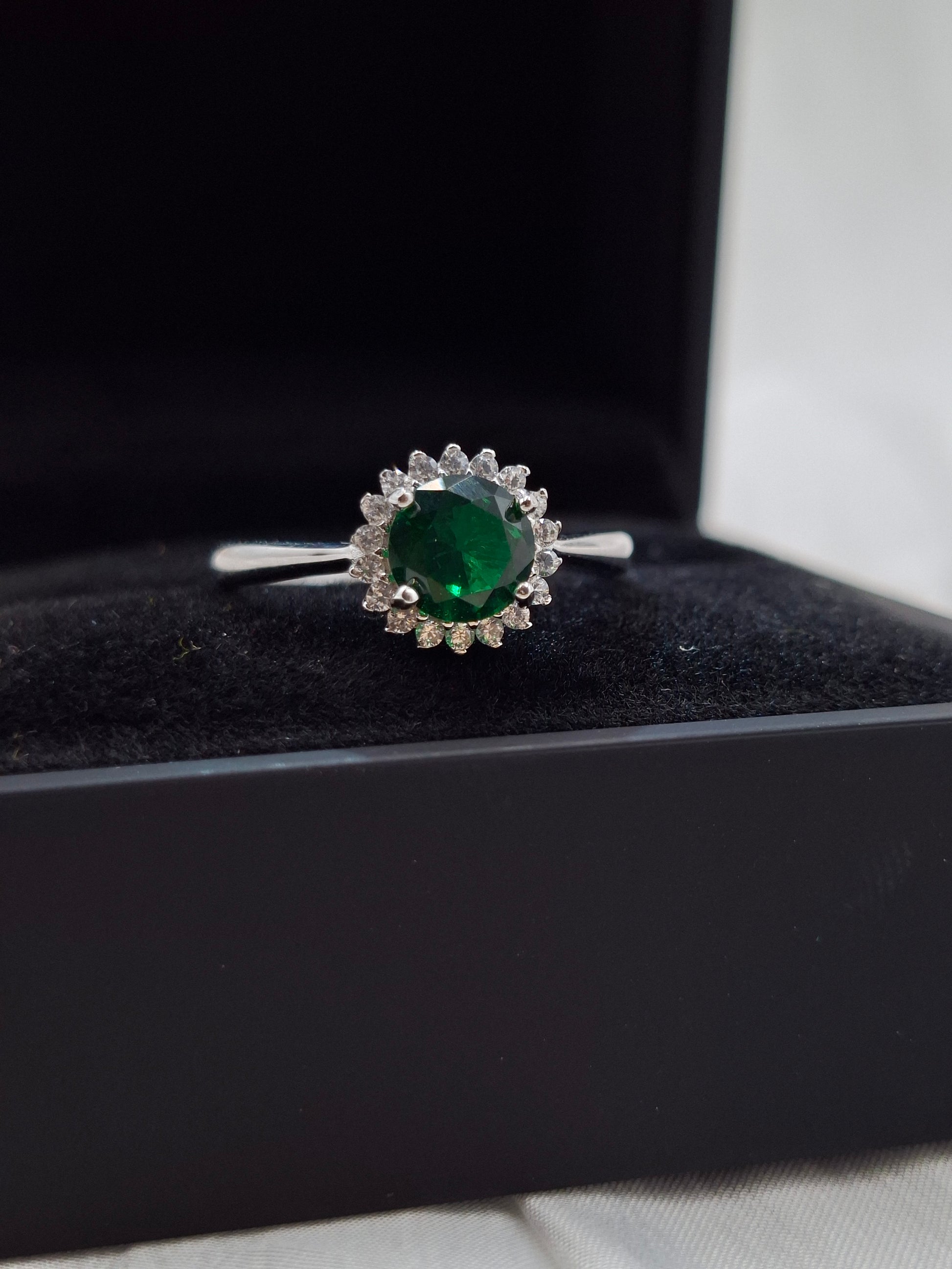 Shop Emerald Zircon Engagement Ring for Women at ElsaLagos in Nigeria