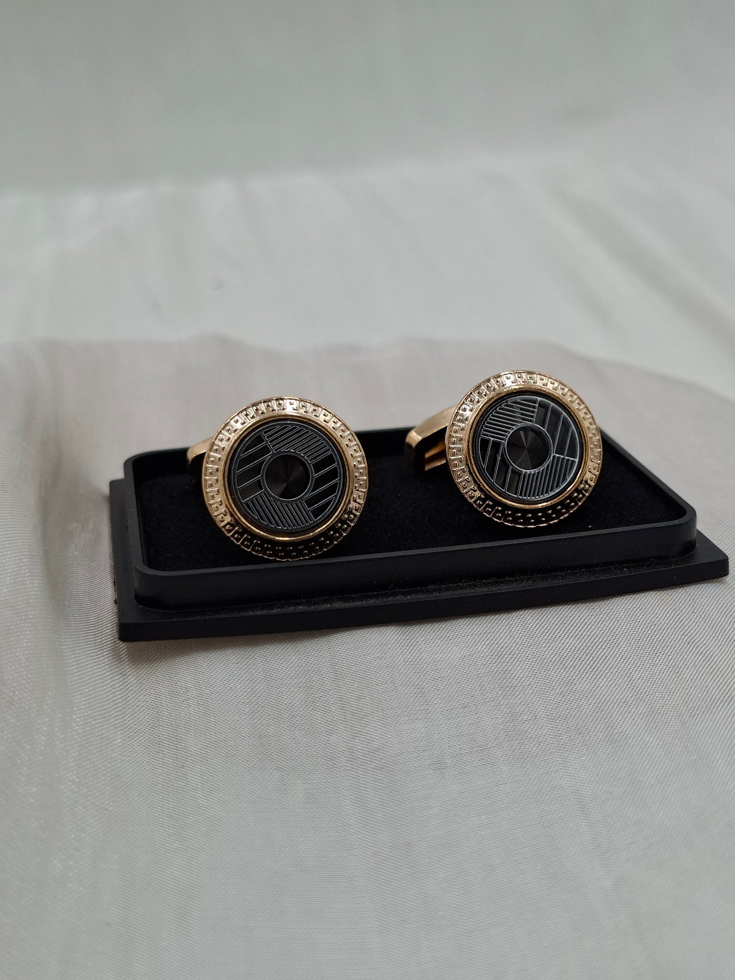 Buy Geometric Black Cufflinks at ElsaLagos in Nigeria