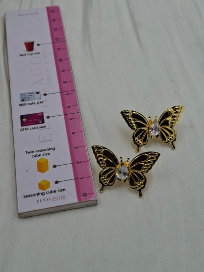 Shop Gold Butterfly Stud Earring for Women at ElsaLagos in Nigeria