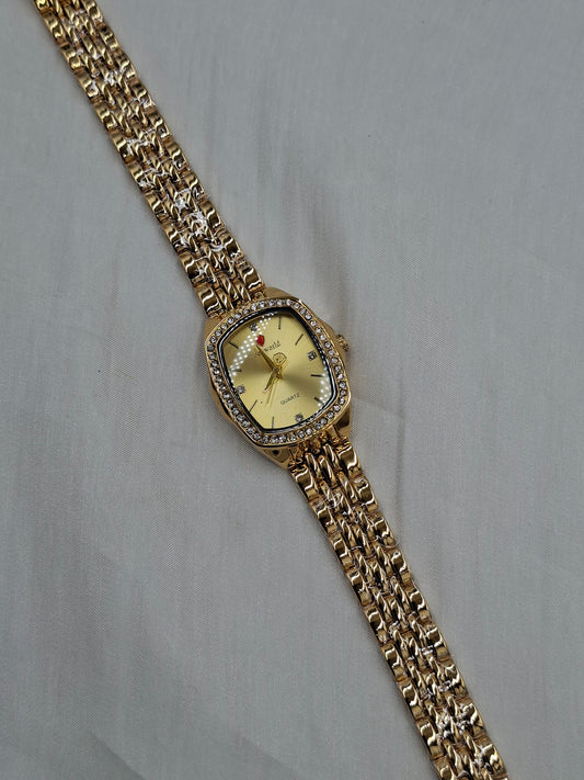 Shop Gold Crystal Wristwatch at Elsa Lagos in Nigeria