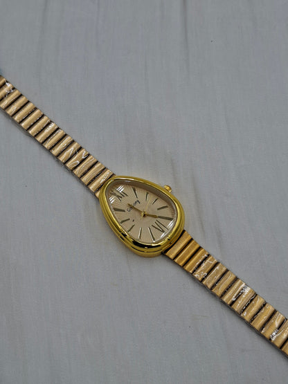 Shop Gold Pear-Shaped Wristwatch at Elsa Lagos in Nigeria